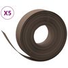 vidaXL Puutarhareunukset 5 kpl harmaa 10 m 15 cm polyeteeni