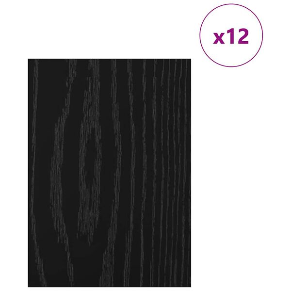 vidaXL Dekoripaneelit 12 pcs Musta tammi. 15 x 21 x 0.27 cm