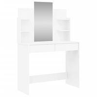 VidaXL Peilipöytä korkeakiilto valkoinen 96x39x142 cm