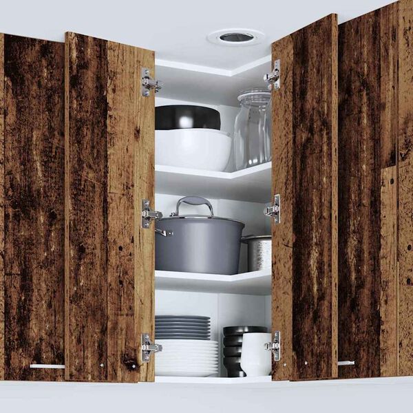 vidaXL Henkarikaappi Vanha puu ja valkoinen 57 x 57 x 80 cm