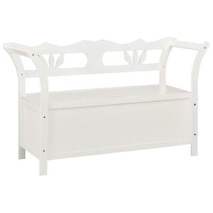 vidaXL Penkki valkoinen 107x45x75,5 cm t&auml;ysi kuusi