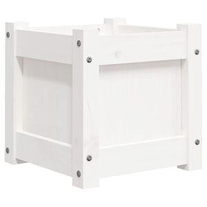 vidaXL Ulkokukkalaatikko valkoinen 31x31x31 cm t&auml;ysi m&auml;nty