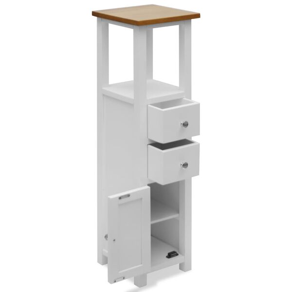 vidaXL Korkea lipasto vetolaatikoilla 26x26x94 cm t&auml;ystammi