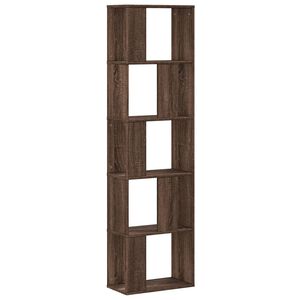 vidaXL Kirjahylly 5 tasoa ruskea tammi 45x23,5x162,5 cm tekninen puu