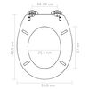 vidaXL WC-istuin soft close MDF yksinkertainen muotoilu ruskea