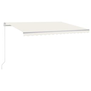 vidaXL Manuaalisesti sis&auml;&auml;nkelattava markiisi 450x300 cm kerma