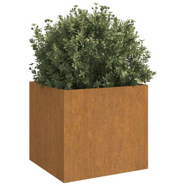 vidaXL Kukkalaatikko 32x30x29 cm Corten teräs