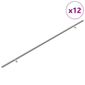 vidaXL Kaappikahva 12 kpl Hopea 800 mm Ruostumaton ter&auml;s