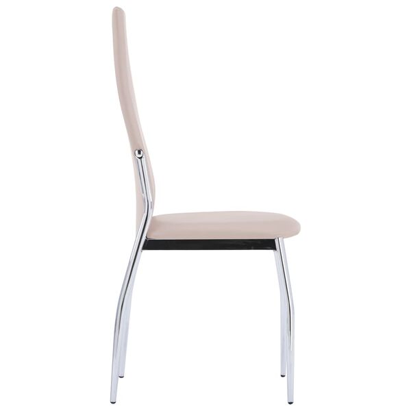 vidaXL Ruokap&ouml;yd&auml;n tuolit 4 kpl cappuccino keinonahka