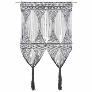 vidaXL Macrame verho antrasiitti 140x240 cm puuvilla