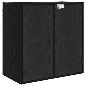 vidaXL Sein&auml;kaappi Musta tammi. 68 x 37 x 68,5 cm Tekninen puu