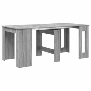 vidaXL Ruokailup&ouml;yt&auml; 180 x 85 x 75 cm Tekninen puu Harmaa Sonoma