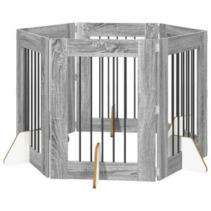 vidaXL Koiraportti jaloilla 6 pcs Harmaa sonoma 60 x 80 cm