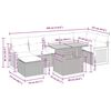 vidaXL 8-osainen Puutarhasohvasarja tyynyill&auml; harmaa polyrottinki