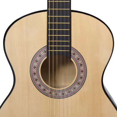 vidaXL 12-osainen klassinen kitara aloittelijan sarja 4/4 39"