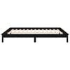 vidaXL S&auml;ngynrunko LED musta 120x190 cm Small Double t&auml;ysi puu