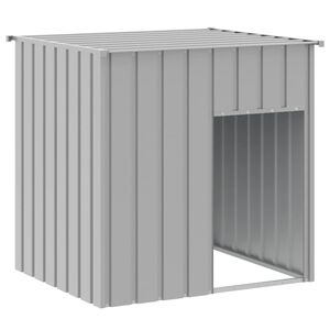 vidaXL Koirankoppi katolla vaaleanharmaa 110x103x109 cm galvanoitu ter&auml;s