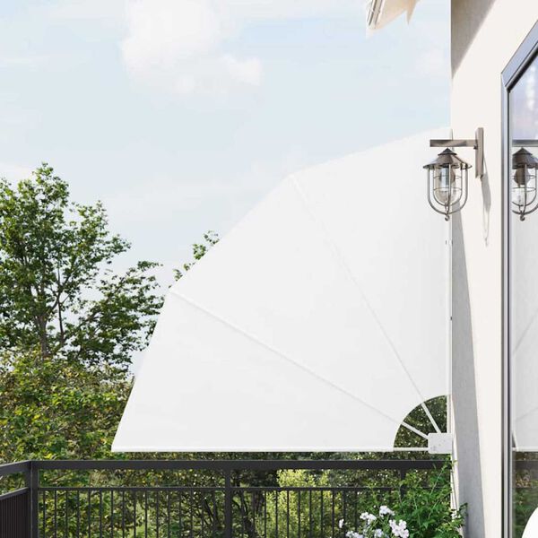 vidaXL Parvekkeen yksityisyyden suoja Valkoinen 140 x 140 cm kangas