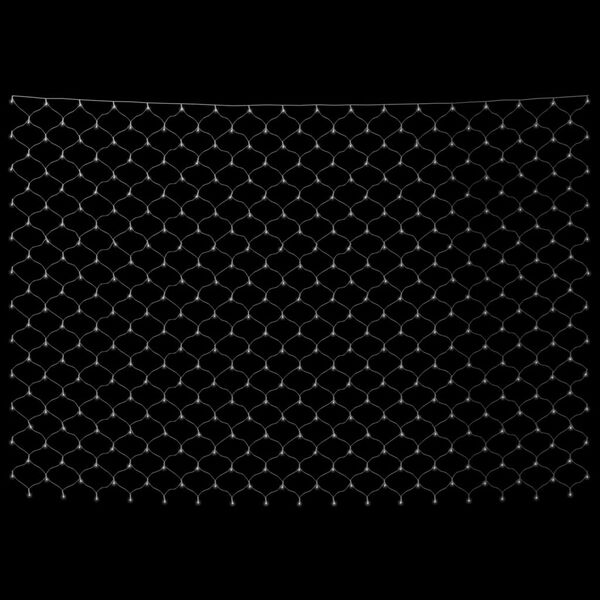 vidaXL Jouluvaloverkko kylmä valk. 3x3 m 306 LED-valoa ulos/sisälle