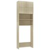 vidaXL Pesukonekaappi sonoma tammi 64x25,5x190 cm tekninen puu