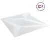vidaXL Sein&auml;paneelit 24 pcs Valkoinen T&auml;hti 50 x 50 cm XPS Vaahdon