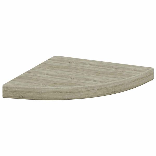 vidaXL Kelluva kulmahylly tammi 35x35x3,8 cm MDF