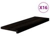 vidaXL Askelmat 16 kpl ruskeanmusta 80x25x2 cm t&auml;ysi tammi