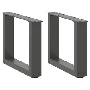 vidaXL Sohvap&ouml;yd&auml;n jalat U-muotoiset 2 kpl antrasiitti 30x(30-31) cm ter&auml;s
