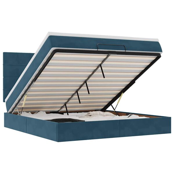 vidaXL Ottomaanis&auml;nky patjoineen tummansininen 160x200cm sametti