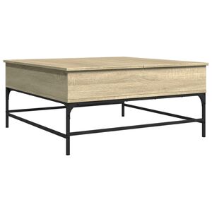 vidaXL Sohvap&ouml;yt&auml; Sonoma-tammi 95x95x45 cm tekninen puu ja metalli