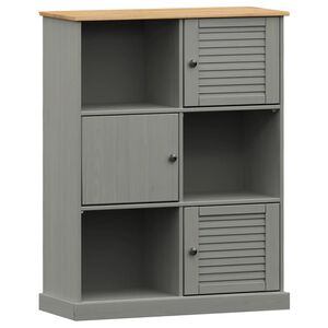 vidaXL Kirjahylly VIGO harmaa 90x35x114,5 cm t&auml;ysi m&auml;nty