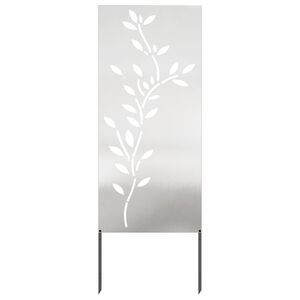 vidaXL Puutarhan yksityisyyden verho Kukallinen Hopea 50 x 140 cm