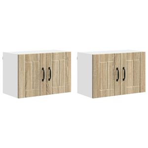 vidaXL Sein&auml;kaappi LUCCA 2 pcs Sonoma-tammi 60 x 31 x 40 cm