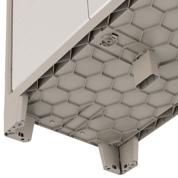 Keter Puutarhan matala s&auml;ilytyskaappi Gulliver beige ja ruskea 100 cm