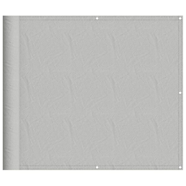 vidaXL Parvekkeen suoja vaaleanharmaa 90x600 cm 100% Oxford polyesteri