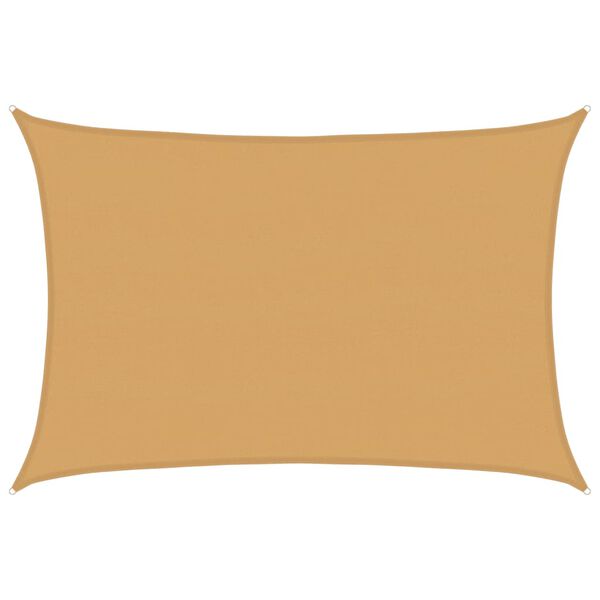 vidaXL Aurinkopurje 160 g/m&sup2; suorakaide hiekka 5x7 m HDPE