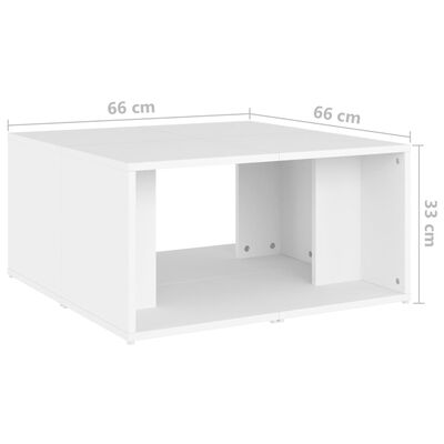 vidaXL Sohvapöydät 4 kpl valkoinen 33x33x33 cm tekninen puu
