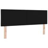vidaXL Päätylevy päätyllä Musta 144 cm Nahkavaatetus