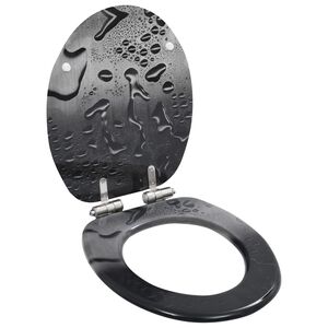 vidaXL WC-istuin soft close kannella MDF vesipisarakuvio