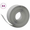 vidaXL Puutarhareunukset 4 kpl harmaa 10 m 20 cm polyeteeni