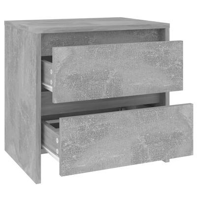 vidaXL Yöpöydät 2 kpl betoninharmaa 45x34,5x44,5 cm lastulevy