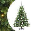 vidaXL Tekojoulukuusi 150 LED-valoilla Vihre&auml; 120 cm PE ja PVC