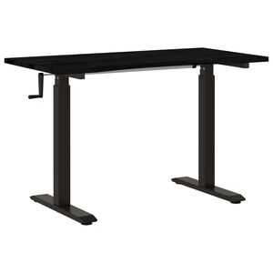 vidaXL P&ouml;yt&auml; Musta ja Tumma Ruskea 120 x 60 cm M&auml;ntypuu
