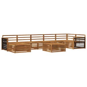 vidaXL Ulkosohvakokoelma 8 pcs Luonnollinen