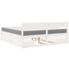 vidaXL S&auml;nky laatikoilla ja patjalla valkoinen 200x200 cm t&auml;ysi m&auml;nty