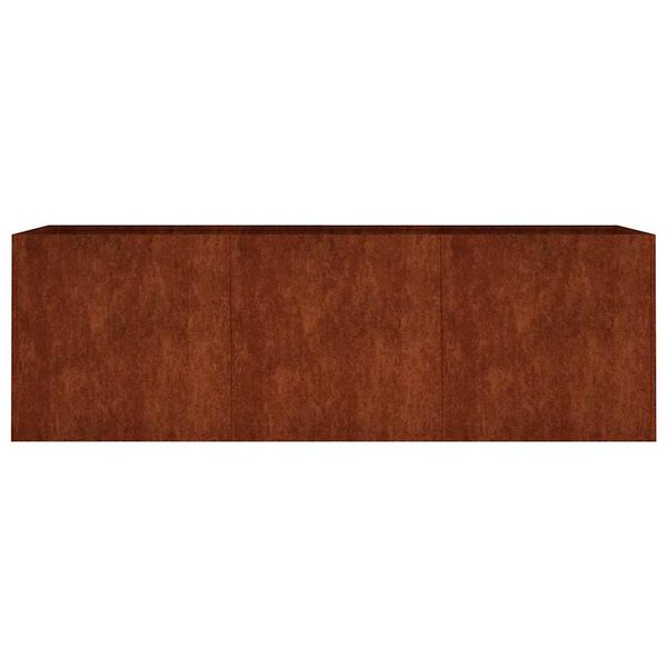 vidaXL Korotettu kukkalaatikko 120x40x40 cm Corten ter&auml;s