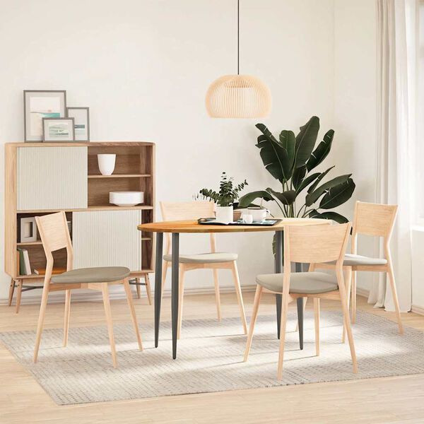 vidaXL Pöytälevy Vaaleanruskea 120x60x2 cm Massiivipuu Tammi Soikea