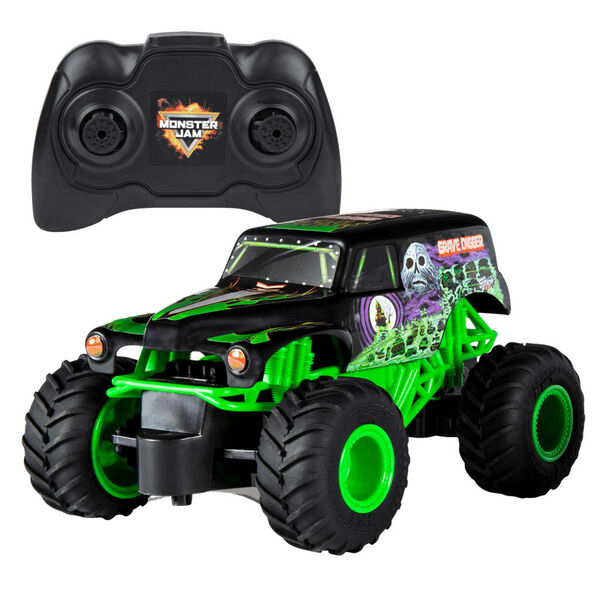 Monster Jam Auto Grave Digger kauko-ohjaimella 1:24