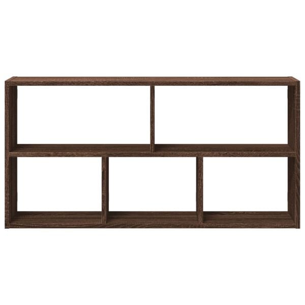 vidaXL Seinähylly ruskea tammi 100x25x50 cm tekninen puu