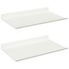 vidaXL Kelluva hylly 2 kpl Valkoinen 30 x 18 x 2,5 cm Ter&auml;s